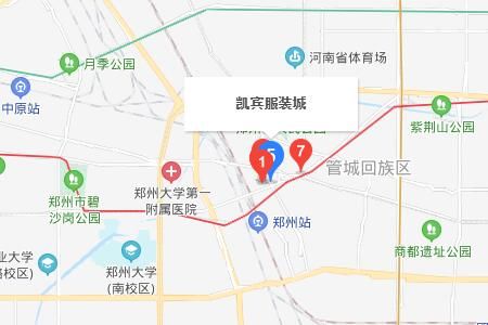 郑州凯宾服装城详细地址及交通乘车线路一览
