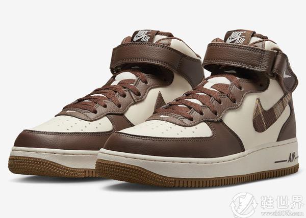 全新 Nike Air Force 1 Mid “Brown Plaid”发售信息