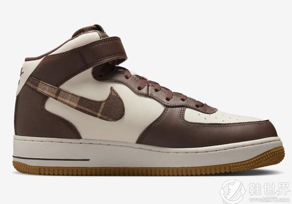 全新 Nike Air Force 1 Mid “Brown Plaid”发售信息