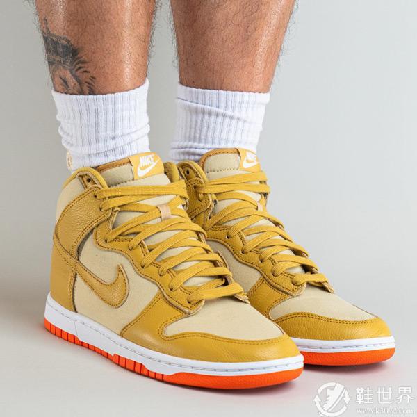 全新 Nike Dunk High “Gold Canvas”谍照及发售信息