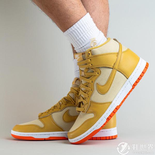 全新 Nike Dunk High “Gold Canvas”谍照及发售信息