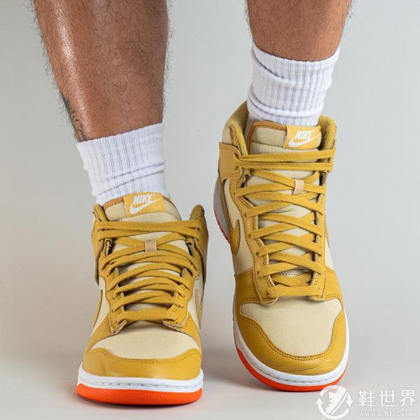 全新 Nike Dunk High “Gold Canvas”谍照及发售信息