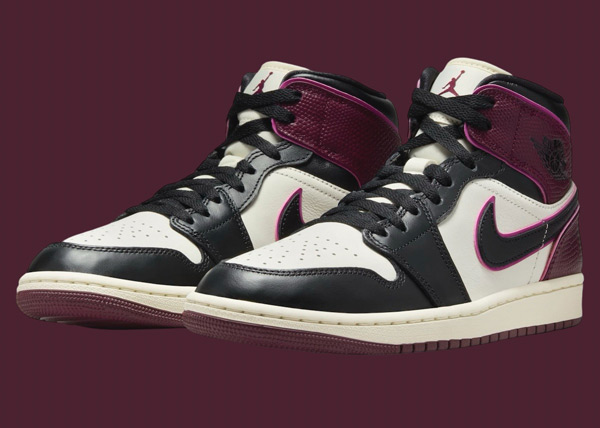 全新的 Air Jordan 1 Mid WMNS “Bordeaux” 即将登场